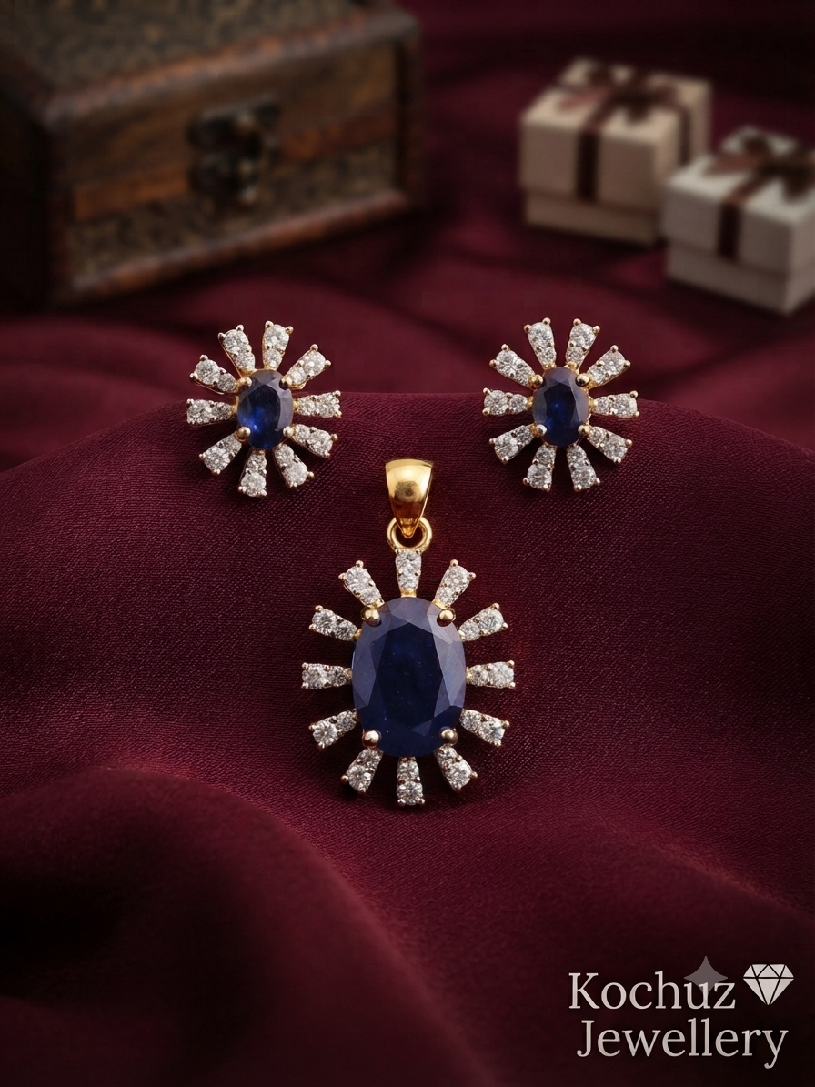 PEND1041 - AD Replica Pendent Set - Blue