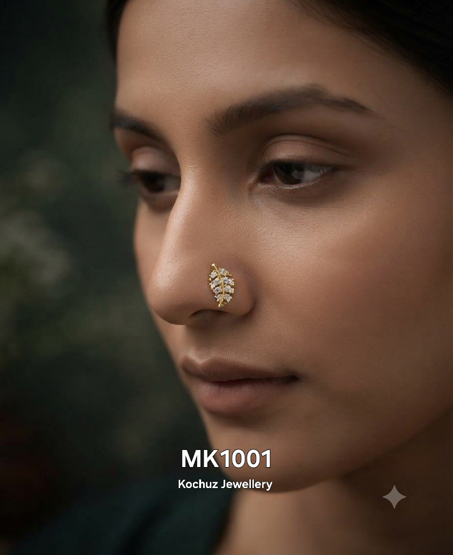 MK1001 -24 Karat Gold Plated Nose Pin