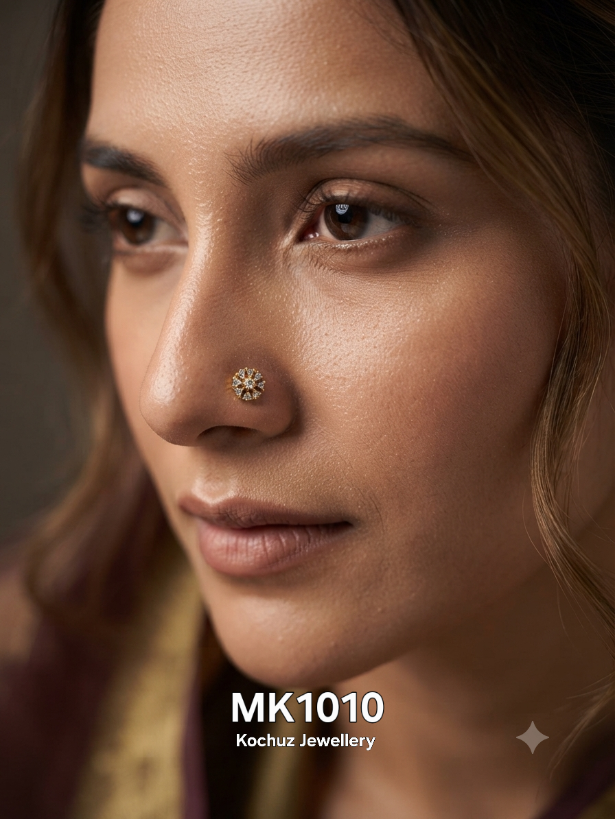 MK1010 -24 Karat Gold Plated Nose Pin