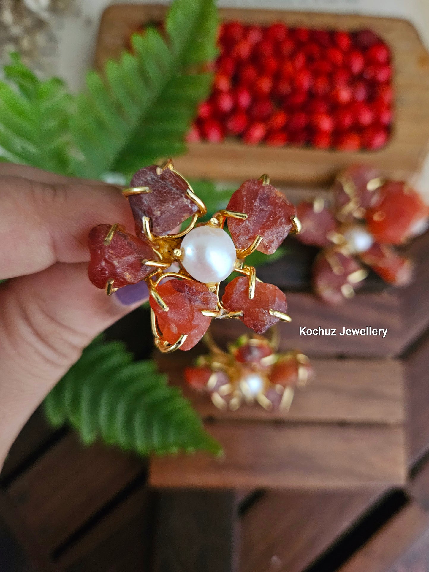 RING1001 - Natural Stone Statement Rings