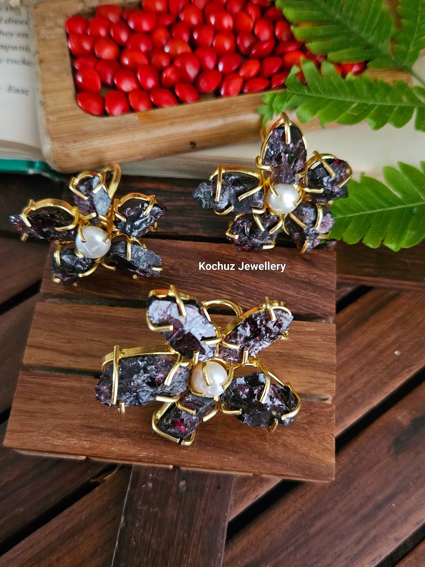 RING1001 - Natural Stone Statement Rings