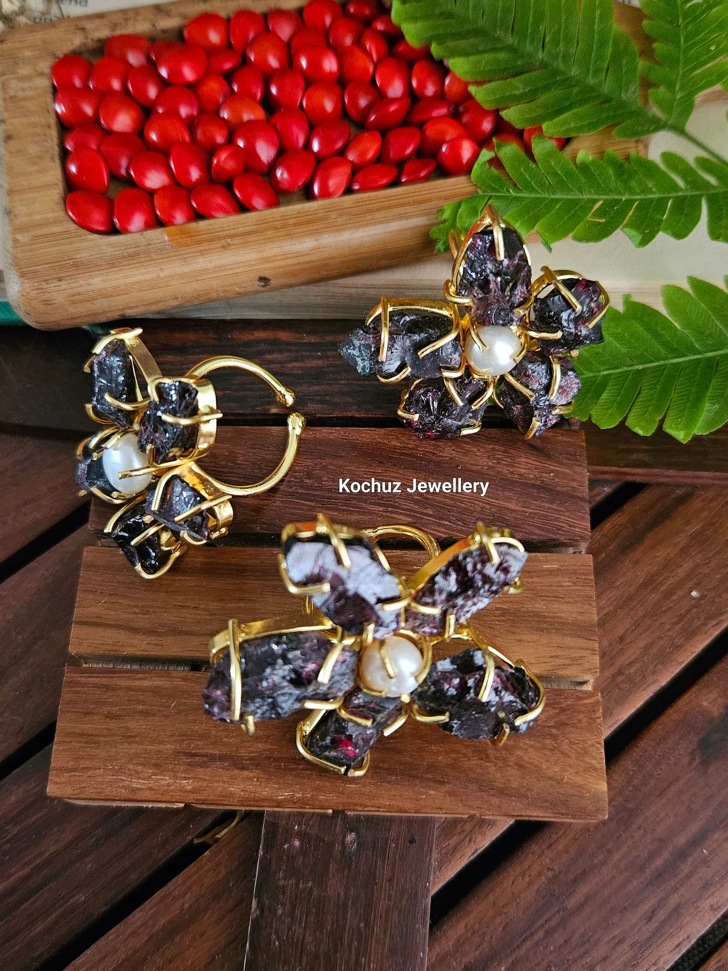 RING1001 - Natural Stone Statement Rings