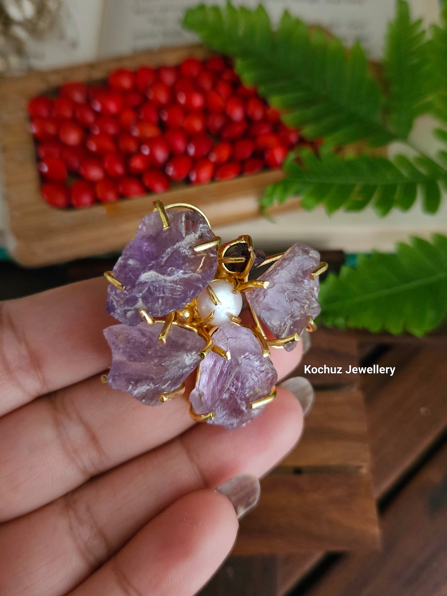RING1001 - Natural Stone Statement Rings