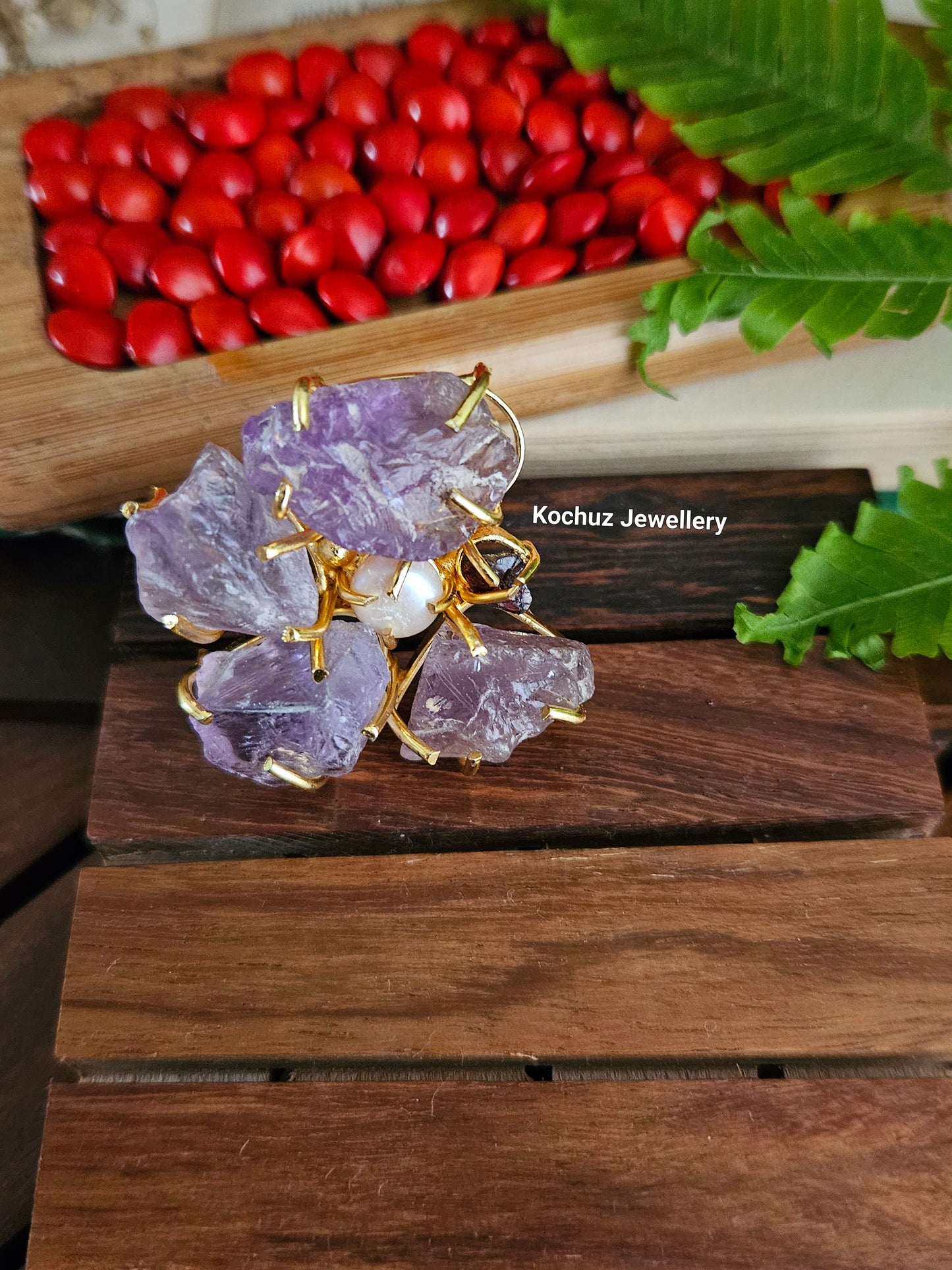RING1001 - Natural Stone Statement Rings