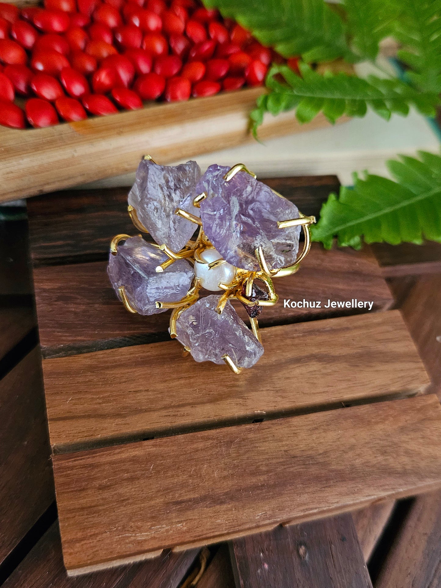 RING1001 - Natural Stone Statement Rings