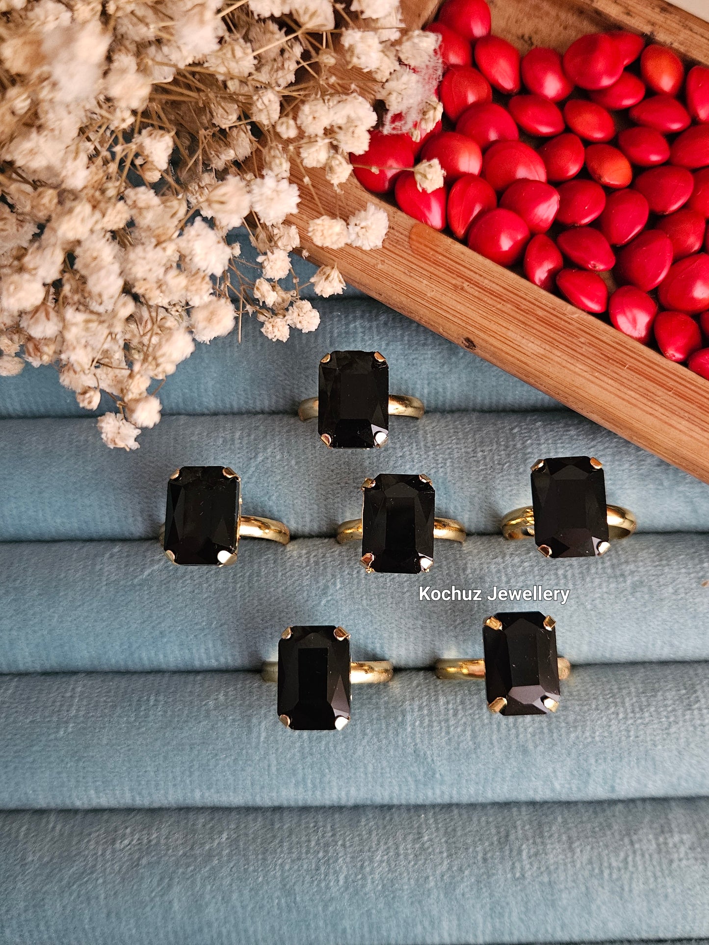 RING1007 - Medium Glass Finger Rings
