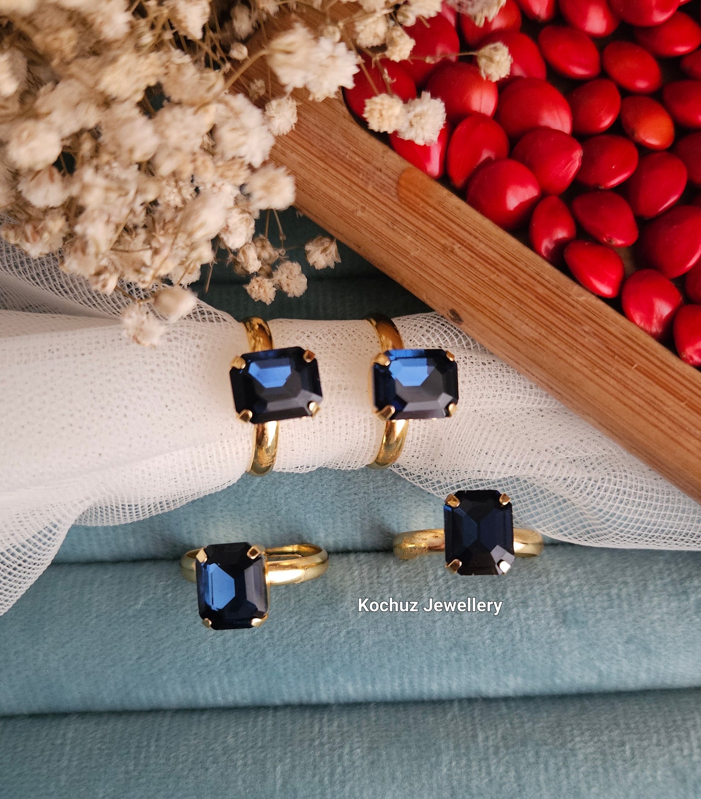 RING1006 - Small Glass Finger Rings