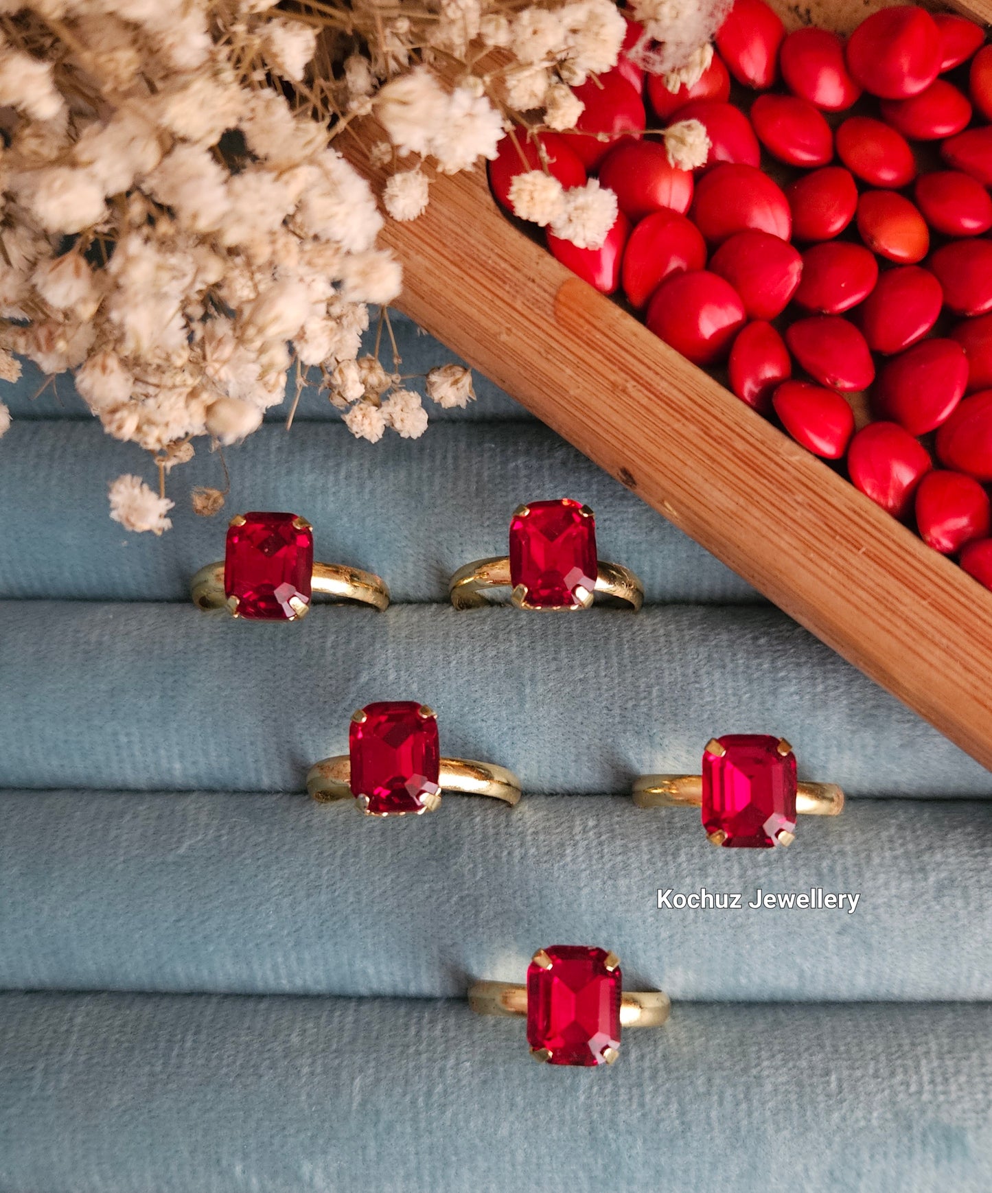 RING1006 - Small Glass Finger Rings