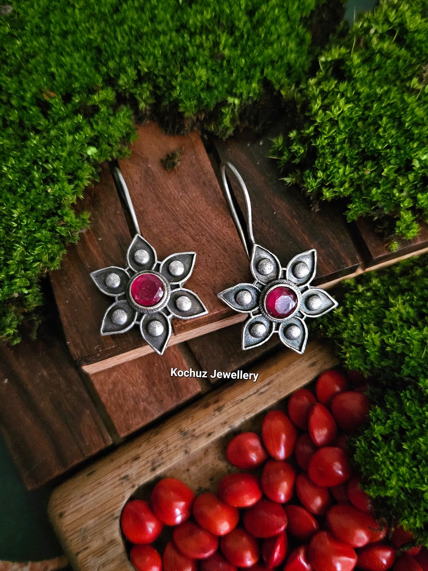 EAR1143 - Silver Look Alike Dangler