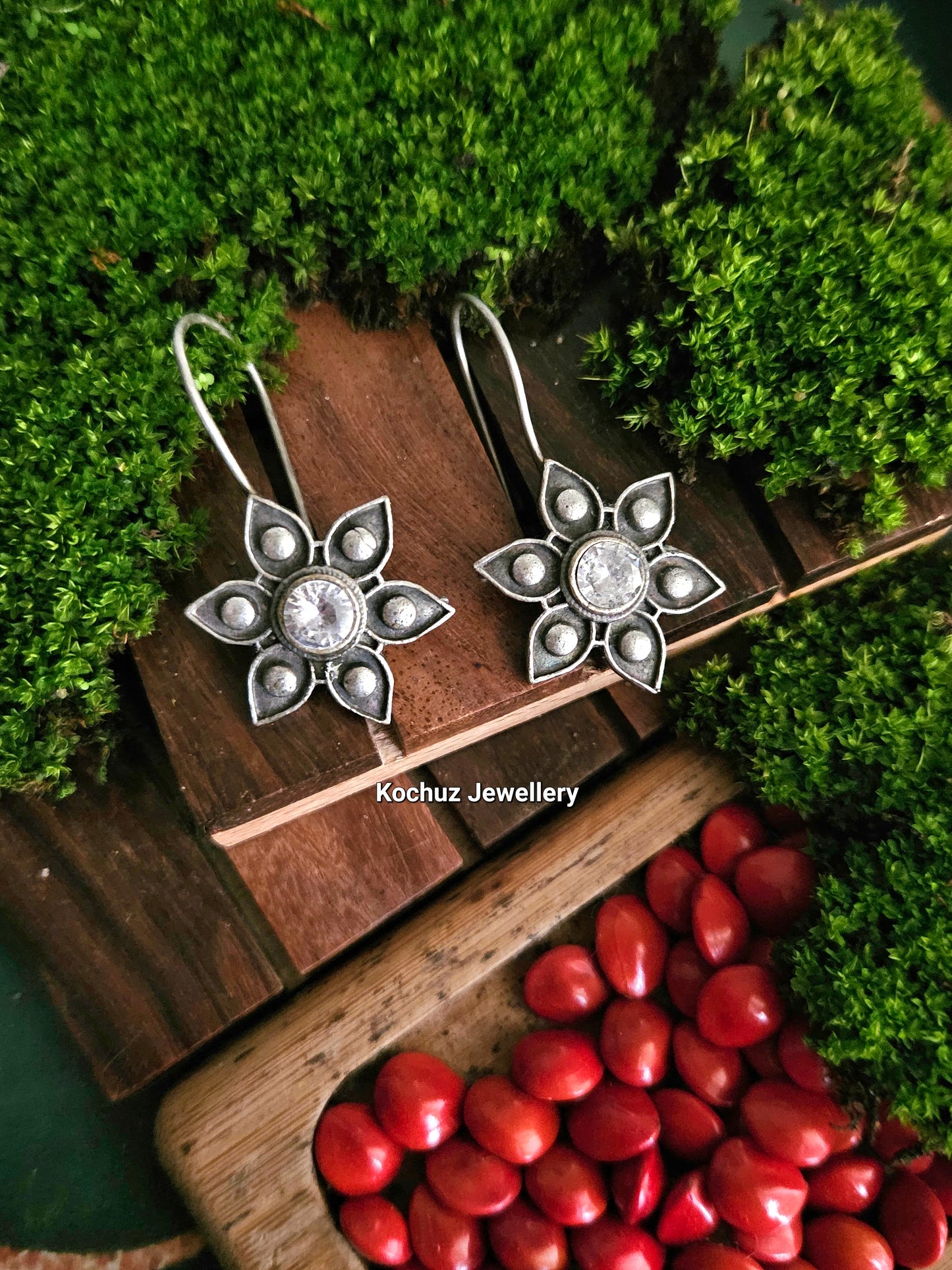 EAR1143 - Silver Look Alike Dangler