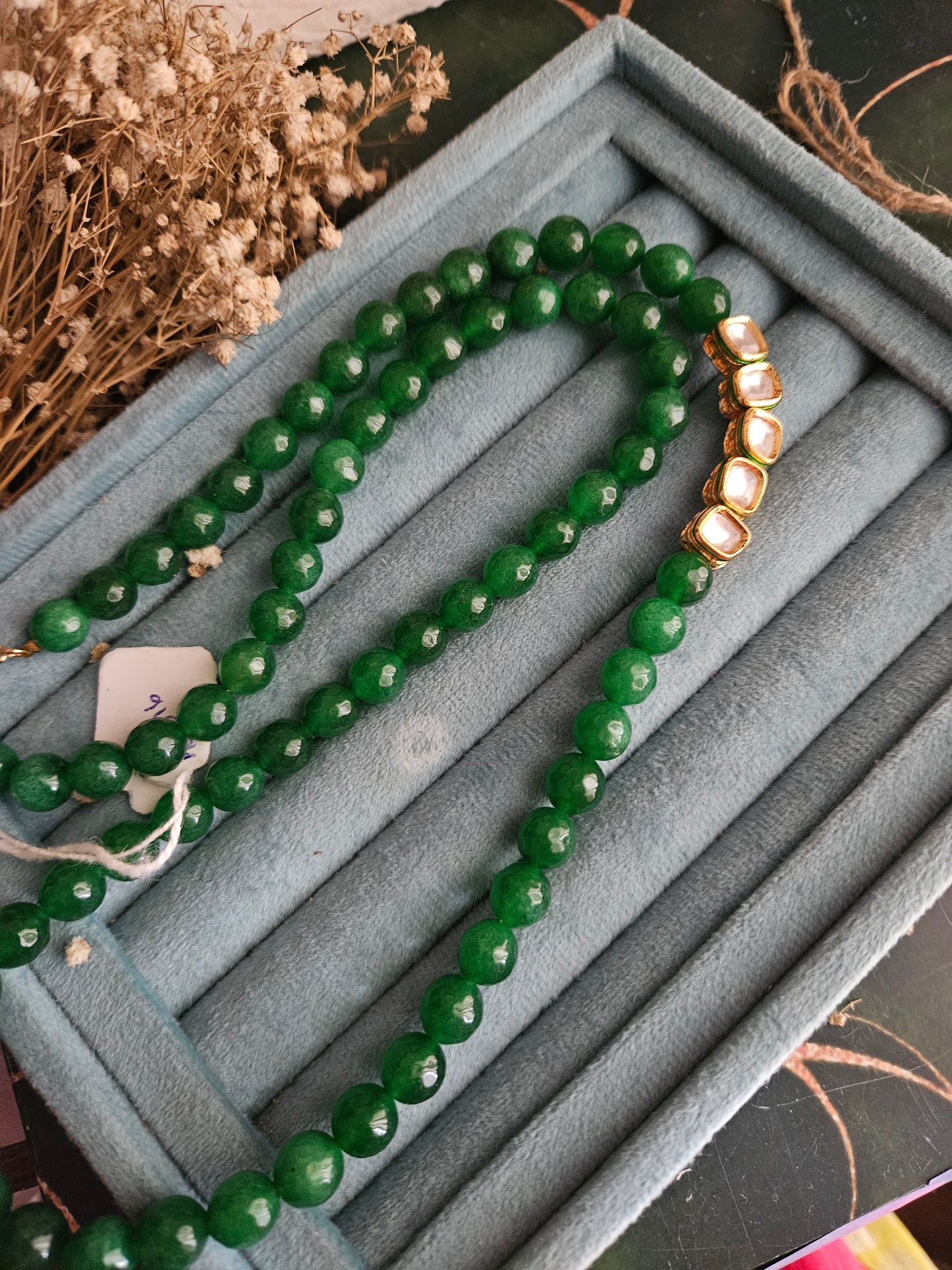 NECK1082 -Agate and Kundan Neckpiece