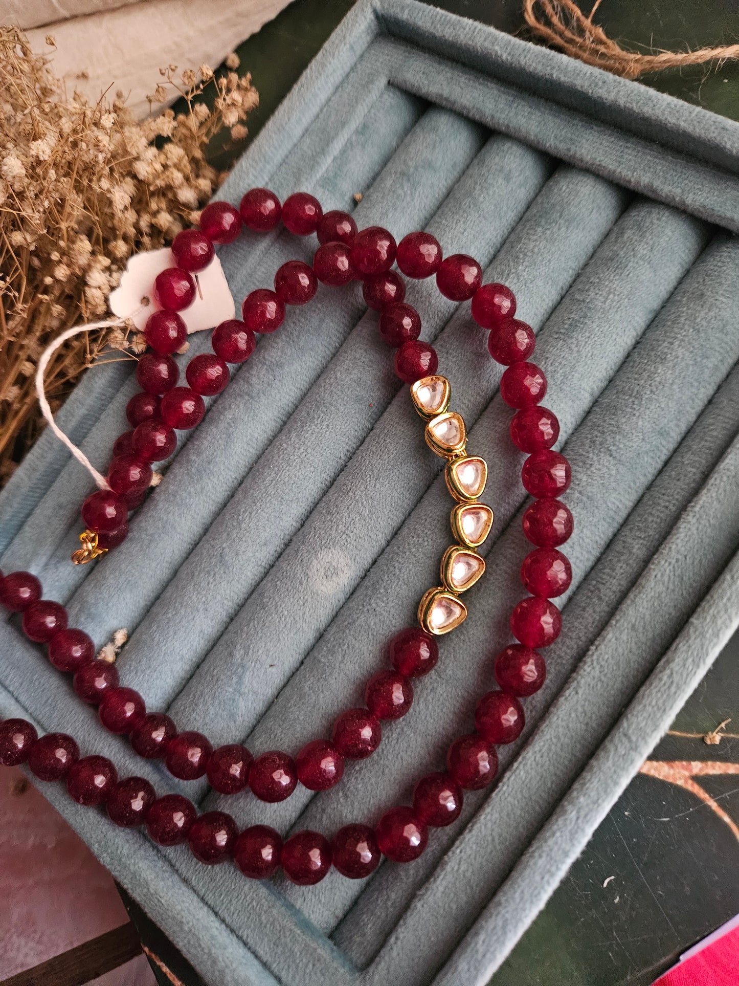 NECK1082 -Agate and Kundan Neckpiece
