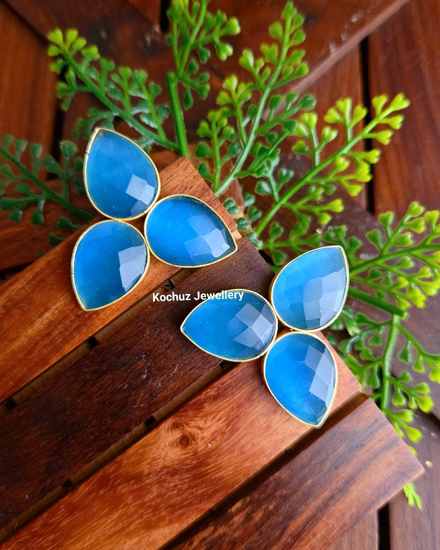 EAR1086 - Stone Leaf Earrings