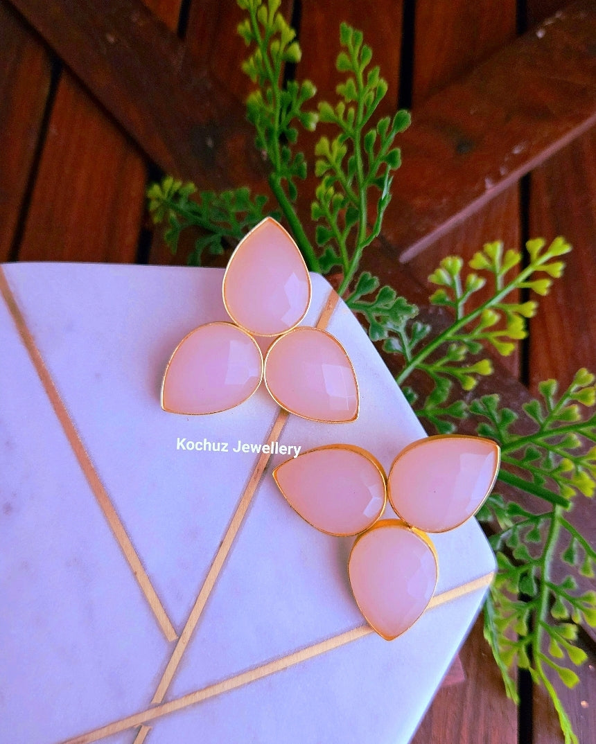 EAR1086 - Stone Leaf Earrings