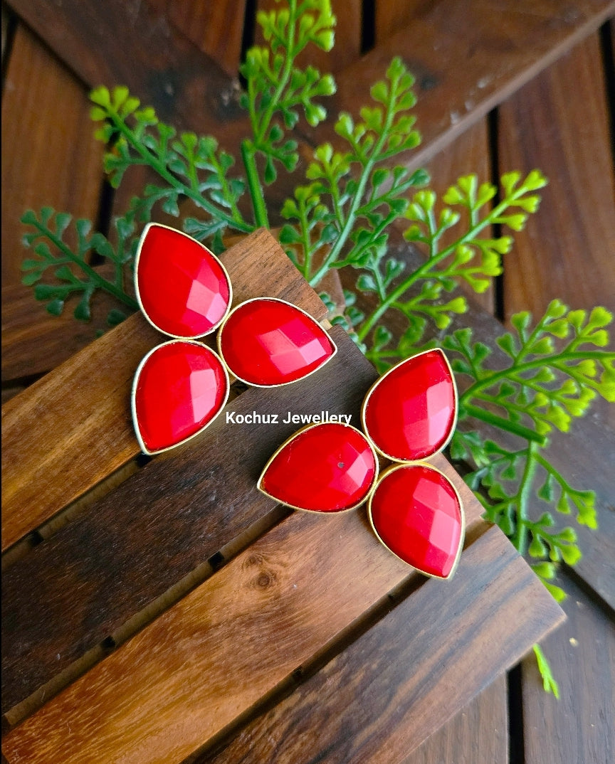 EAR1086 - Stone Leaf Earrings