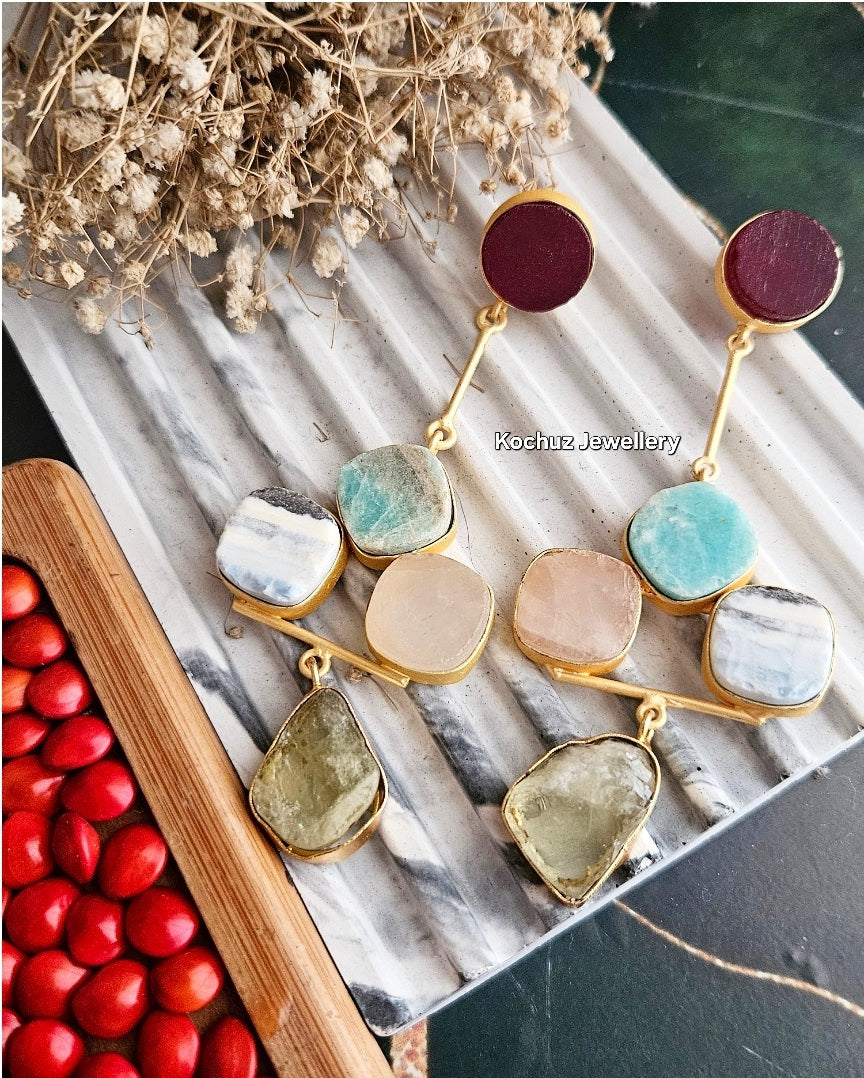 EAR1178 - Natural stone earrings