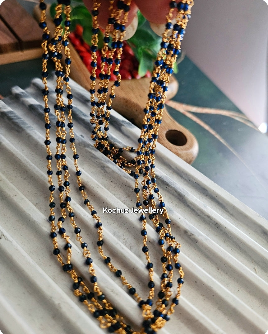 NECK1070 -Dark Blue Karimani Style Neckpiece