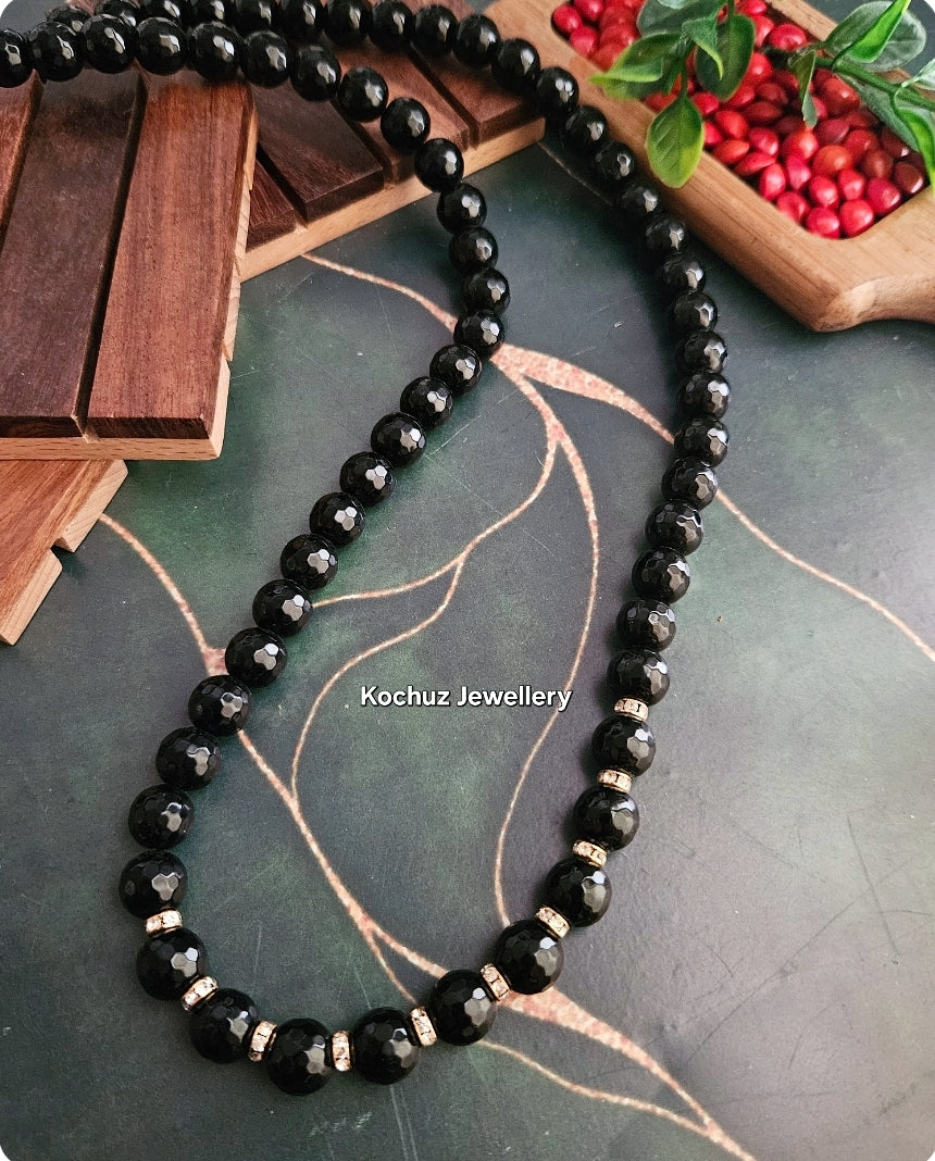 NECK1073 -Agate Bead Neckpiece