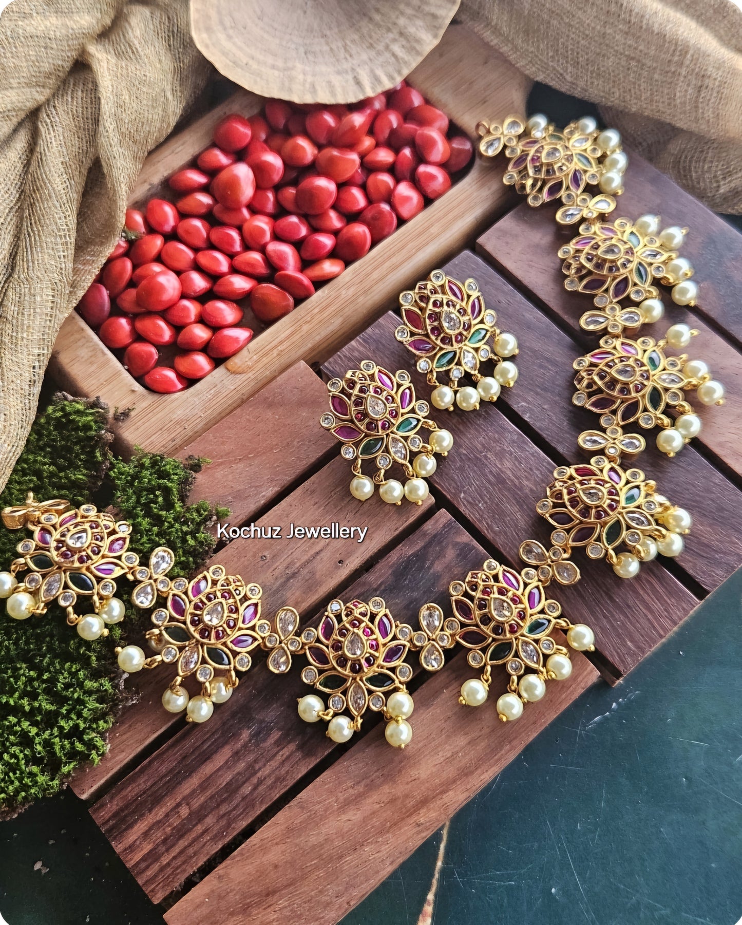 NECK1234 - Lotus Neckpiece Set