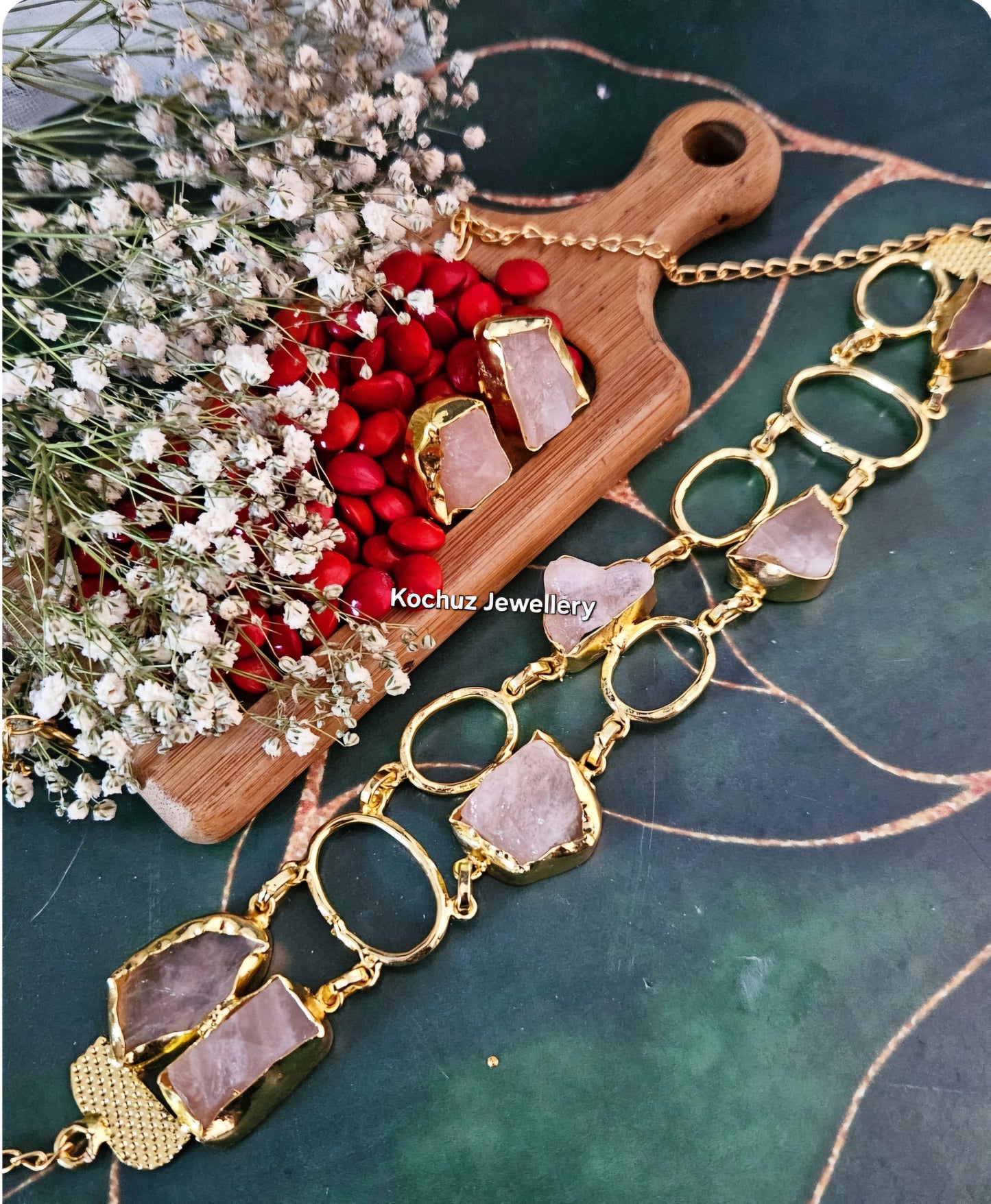 NECK1281 -Natural Stone Neckpiece Set