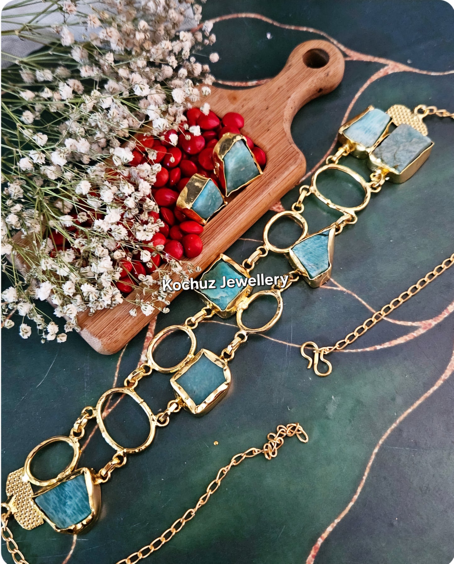 NECK1281 -Natural Stone Neckpiece Set