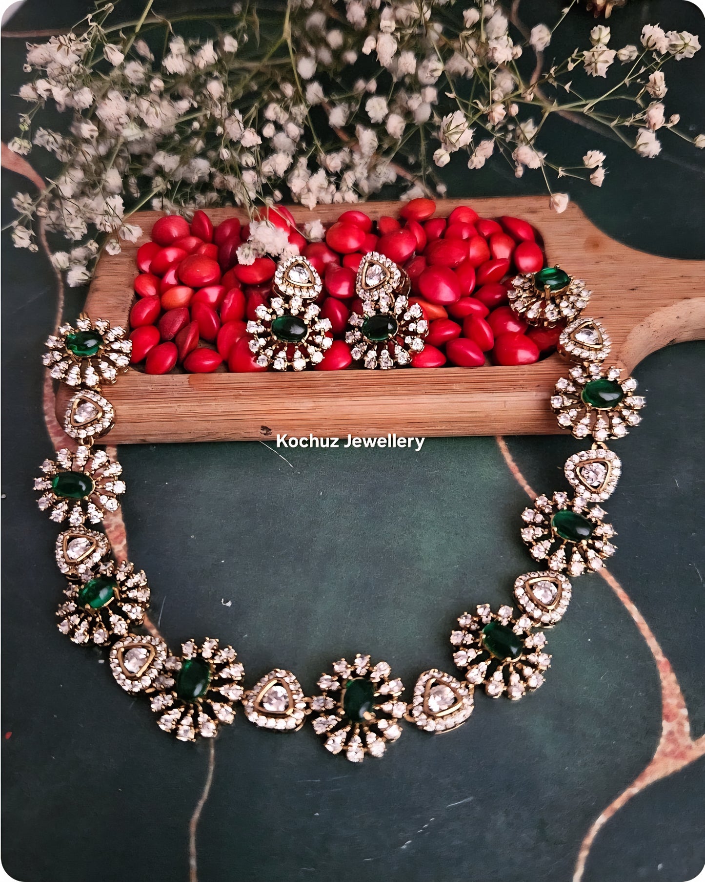 NECK1298 - Stone Neckpiece Set