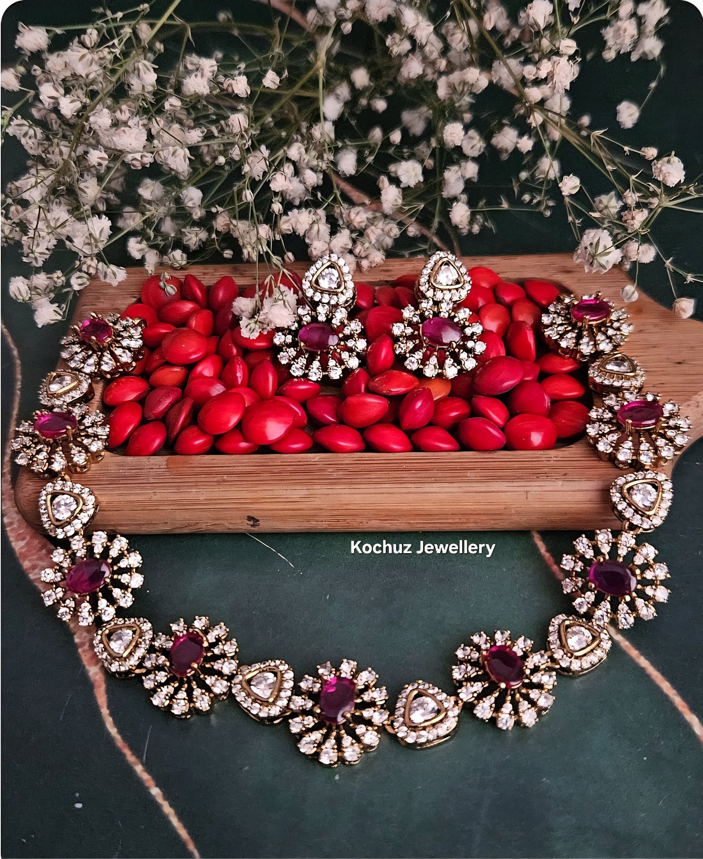 NECK1298 - Stone Neckpiece Set