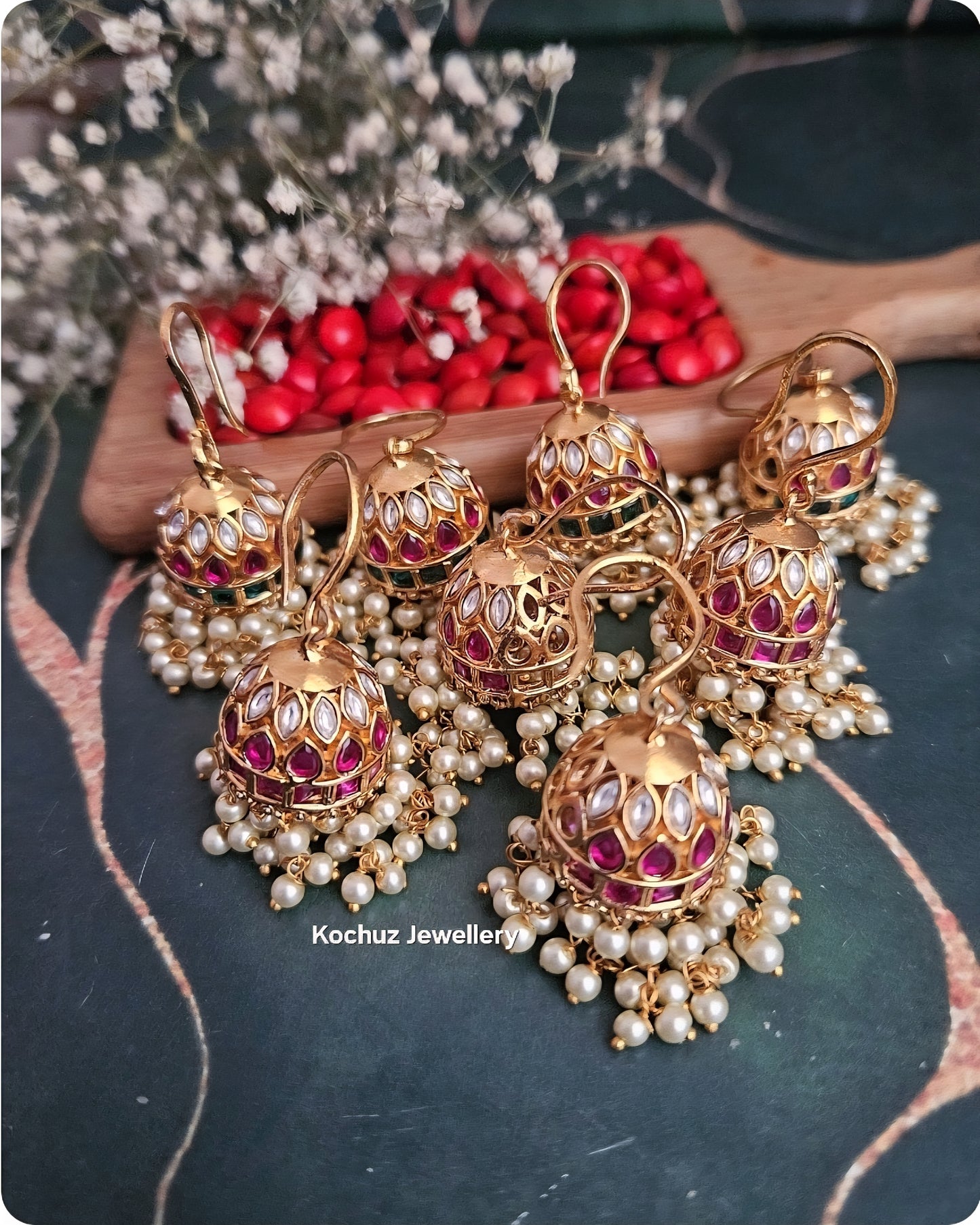 EAR1258 - Premium Kemp Style Hook jhumka