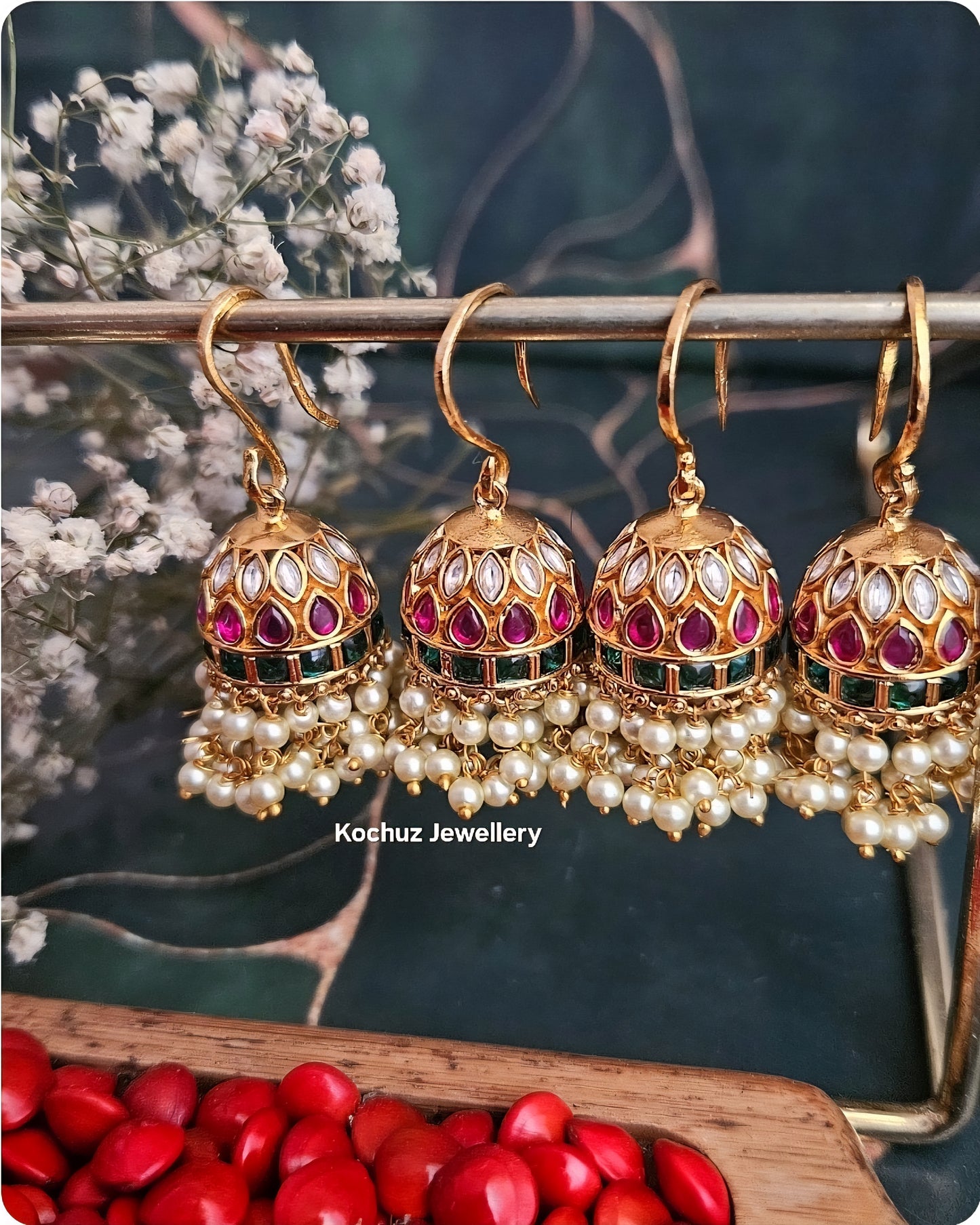 EAR1258 - Premium Kemp Style Hook jhumka