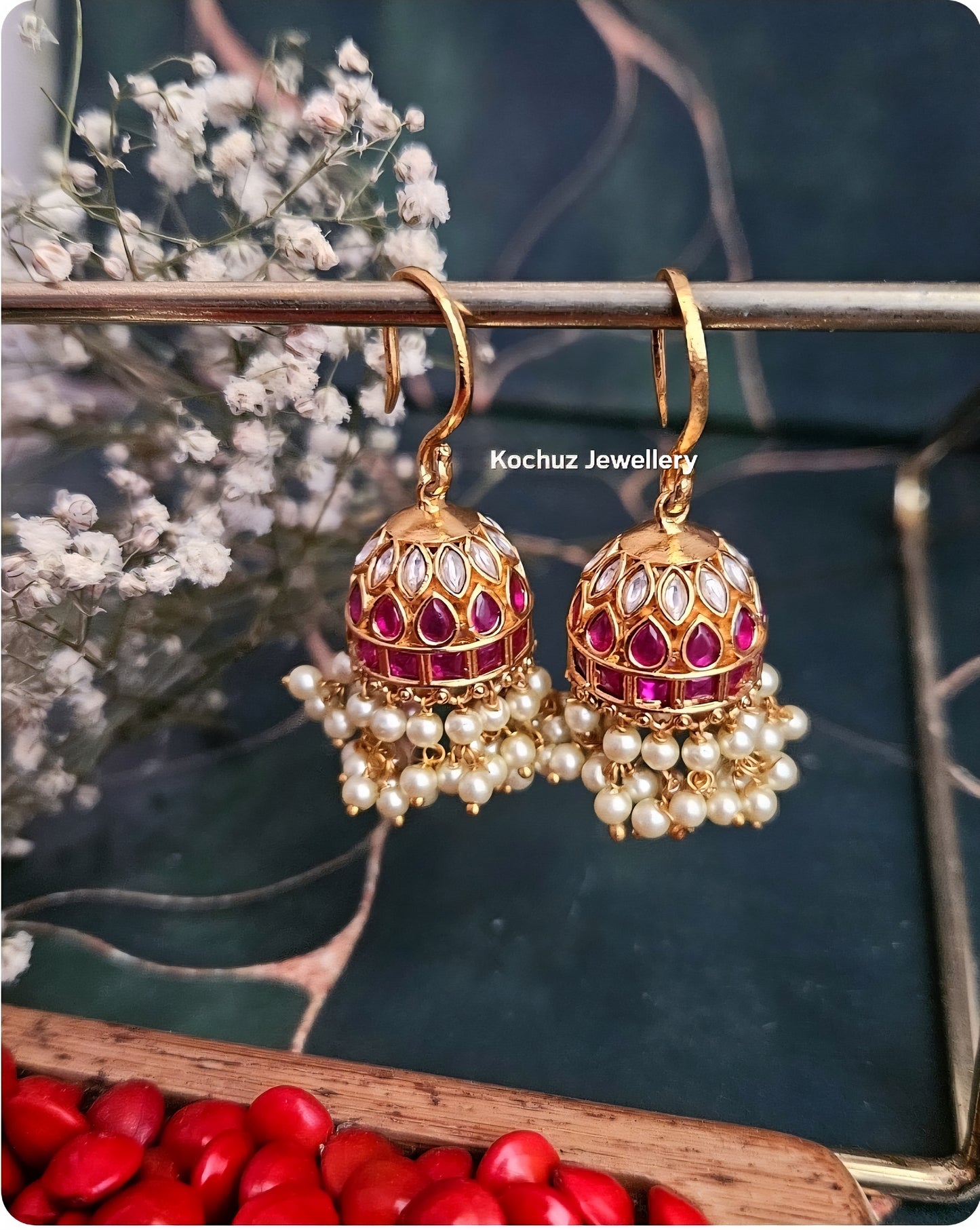 EAR1258 - Premium Kemp Style Hook jhumka