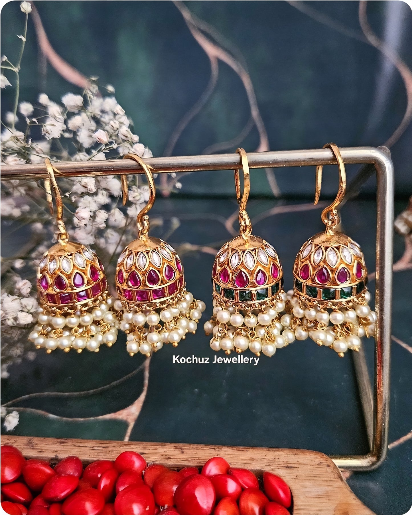 EAR1258 - Premium Kemp Style Hook jhumka