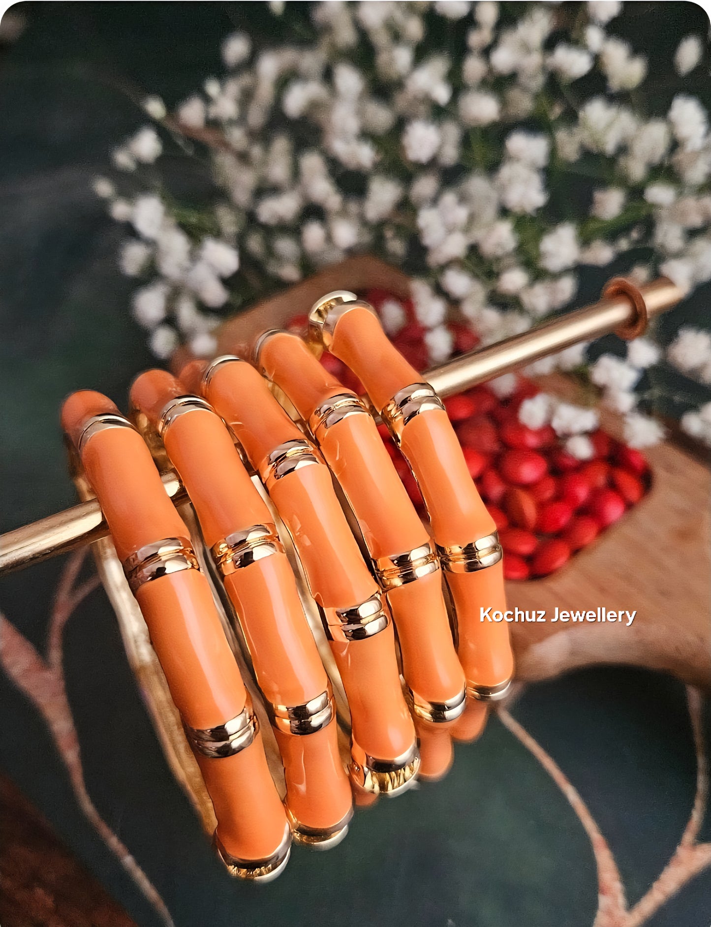 BANG1278 - Anti Tarnish Italian Enamel Meenakari Vintage Bangle