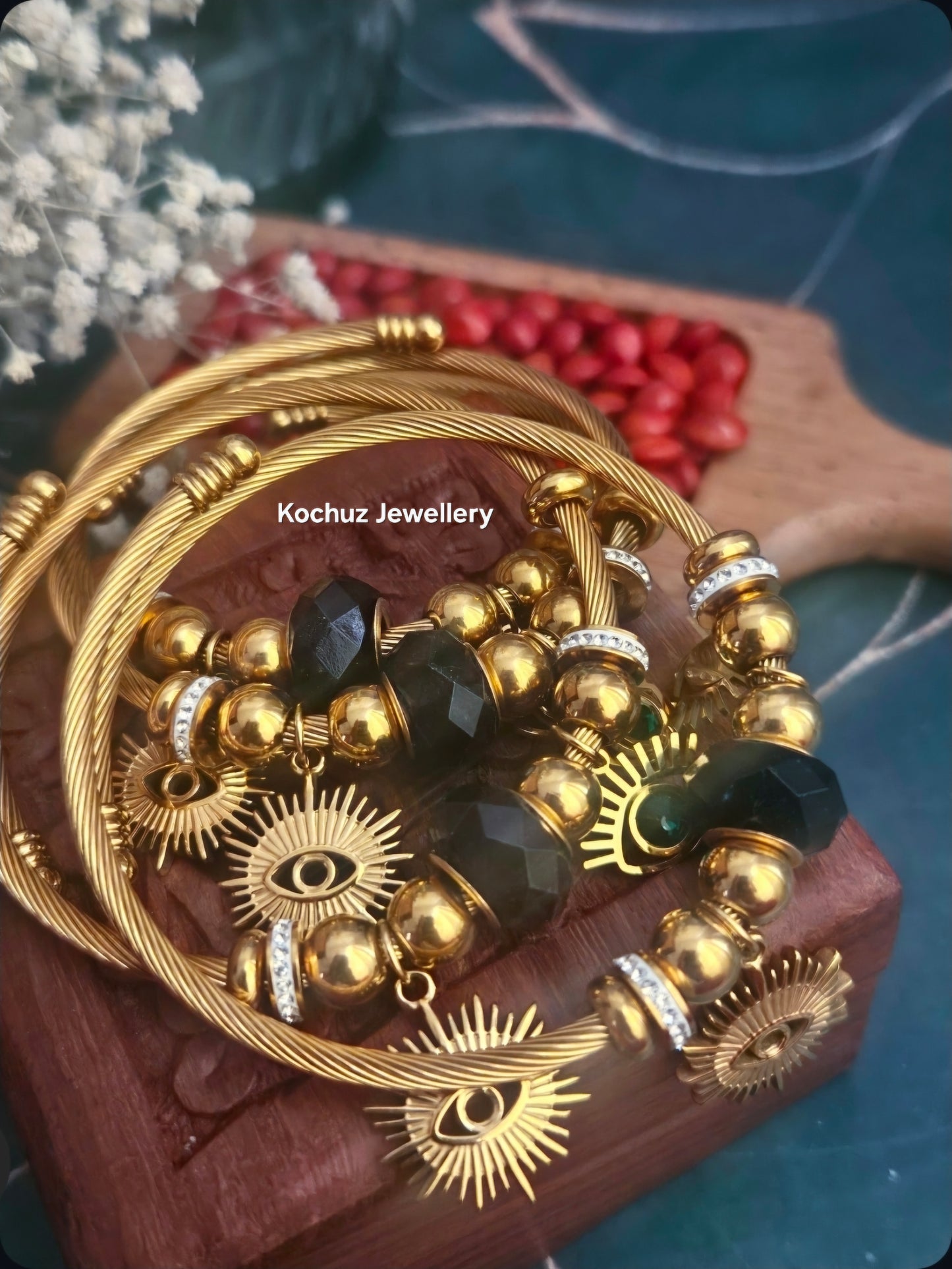 BANG1319 - Anti Tarnish Bangles with Charms