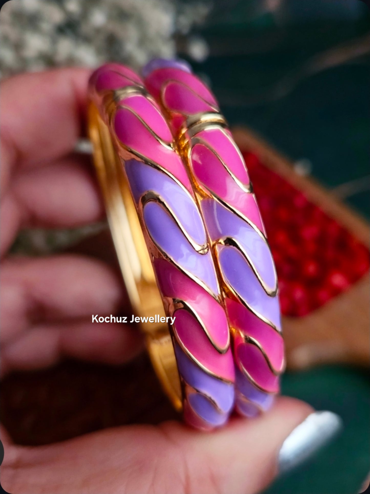 BANG1331 -Anti Tarnish Italian Enamel Meenakari Bangles
