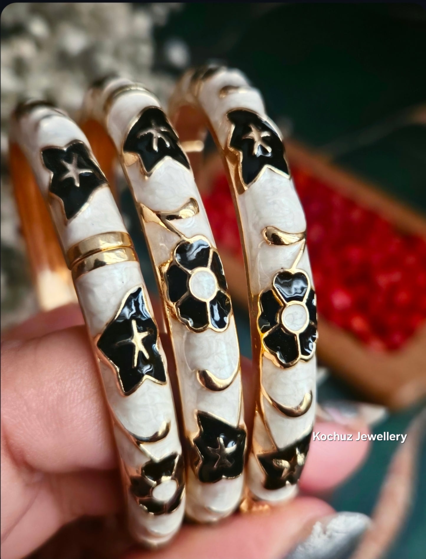 BANG1345 -Anti Tarnish Italian Enamel Meenakari Bangles