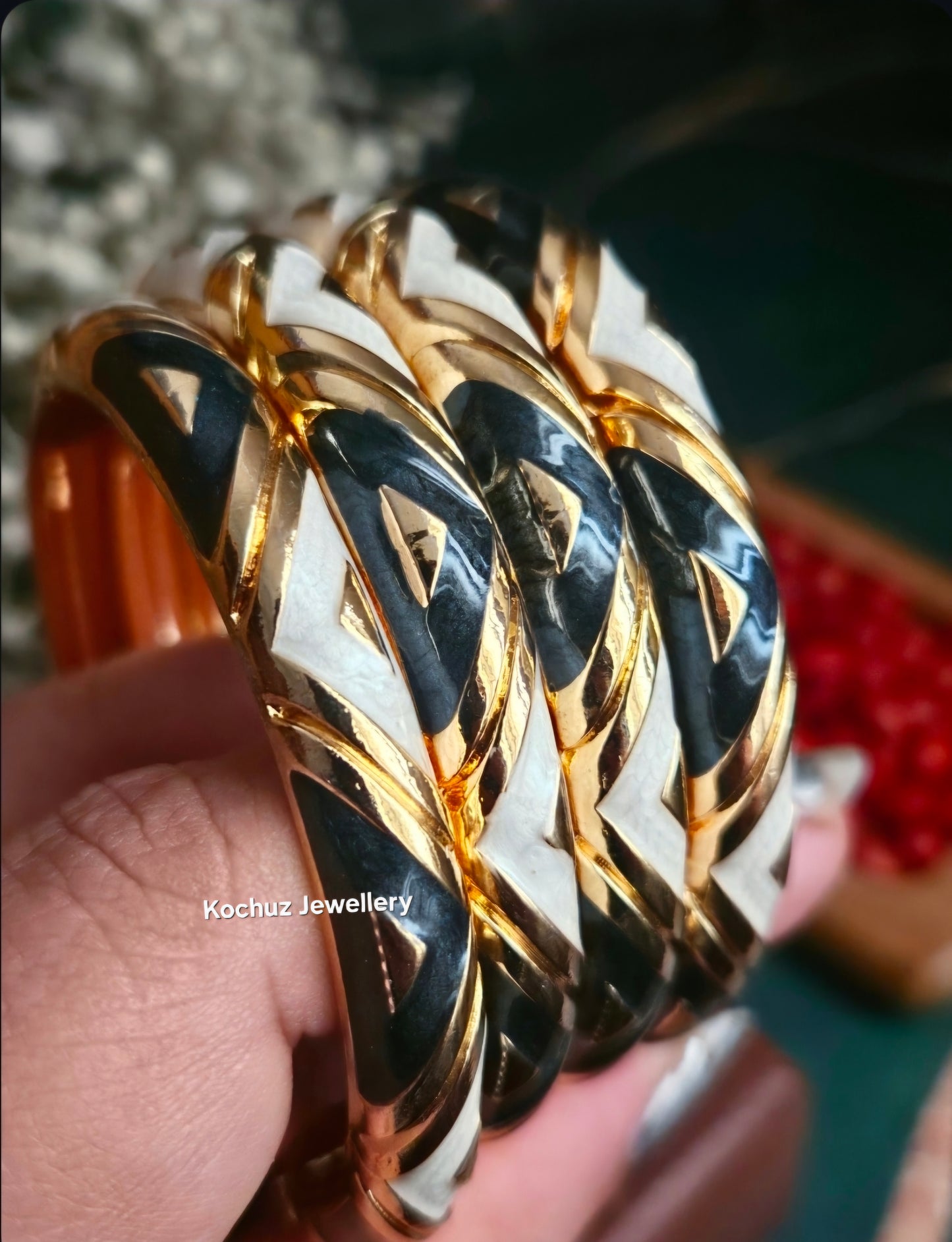 BANG1343 -Anti Tarnish Italian Enamel Meenakari Bangles