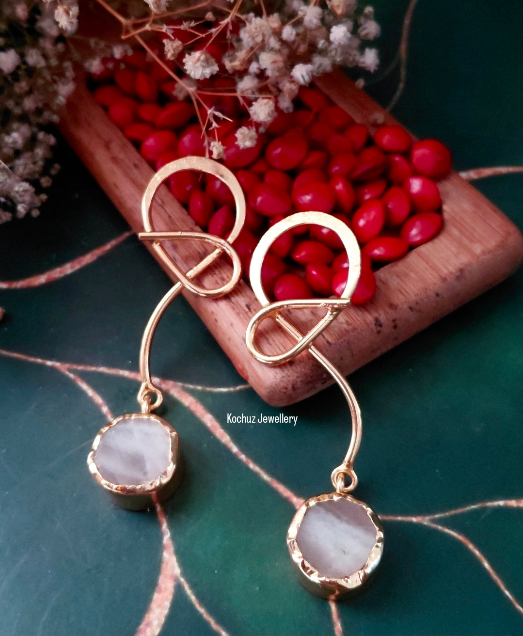 EAR1324 - Glass Stone Minimal Earrings