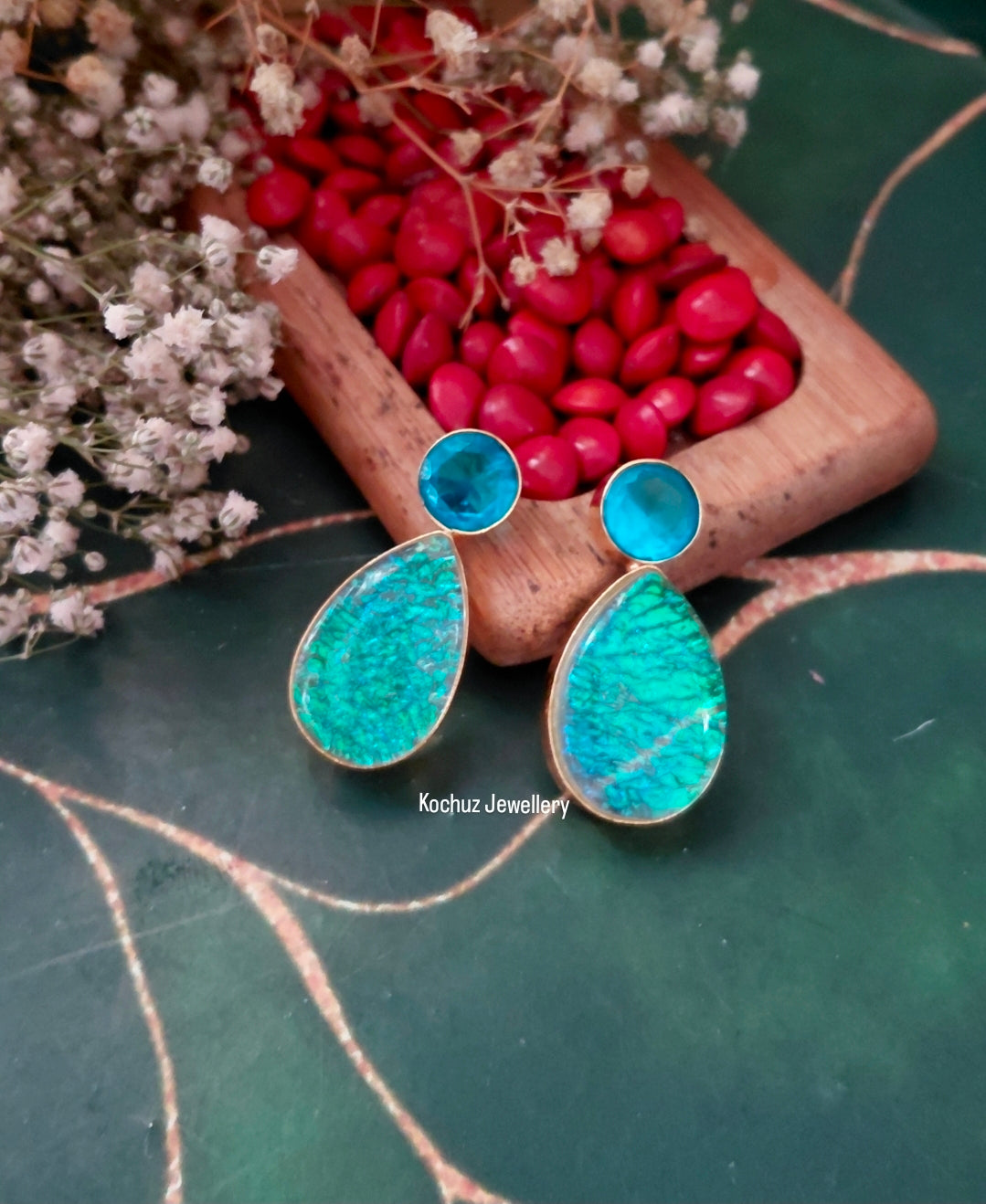 EAR1321 - Glass Stone Minimal Earrings
