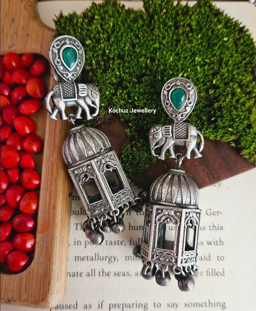 EAR1102 -Elephant Mehal Jhumkas