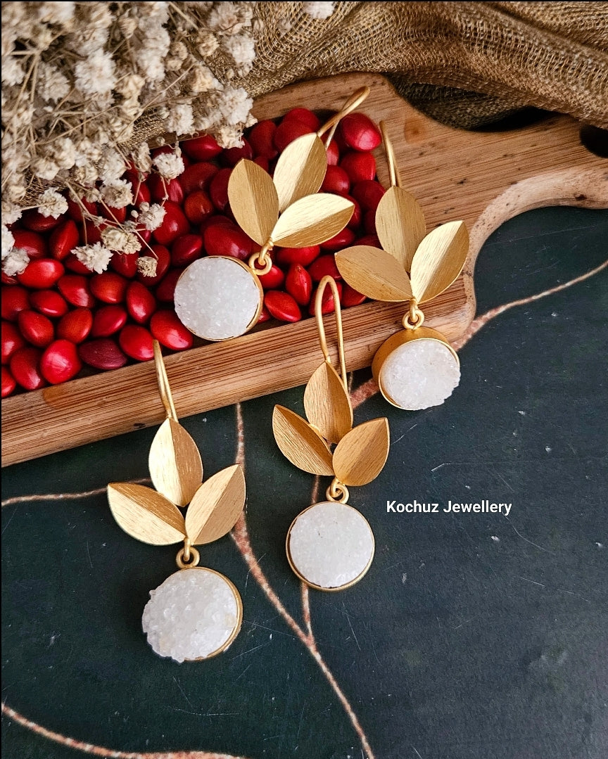 EAR1131 - Druzy Stone Danglers