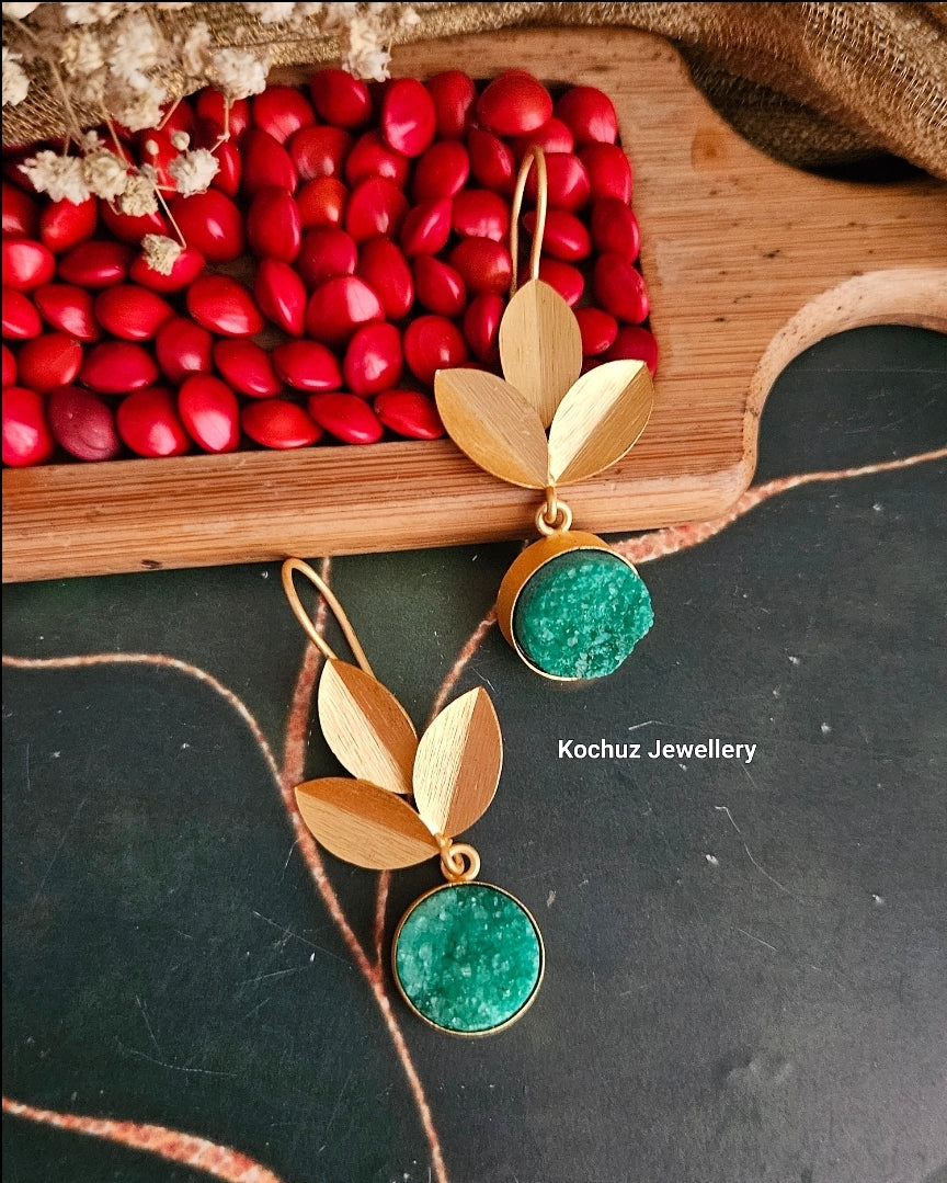 EAR1131 - Druzy Stone Danglers