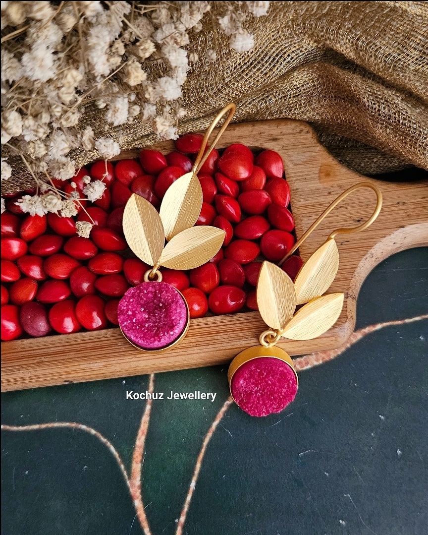 EAR1131 - Druzy Stone Danglers