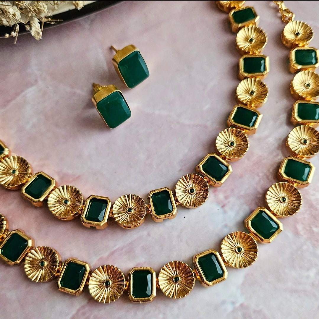 NECK1047 - Kerala Traditional Neck Piece (Plated)