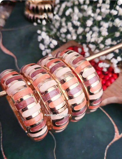 BANG1287 - Anti Tarnish Italian Enamel Meenakari Vintage Bangle