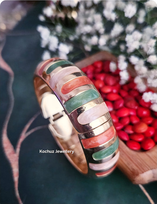 BANG1289 - Anti Tarnish Italian Enamel Meenakari Vintage Bangle
