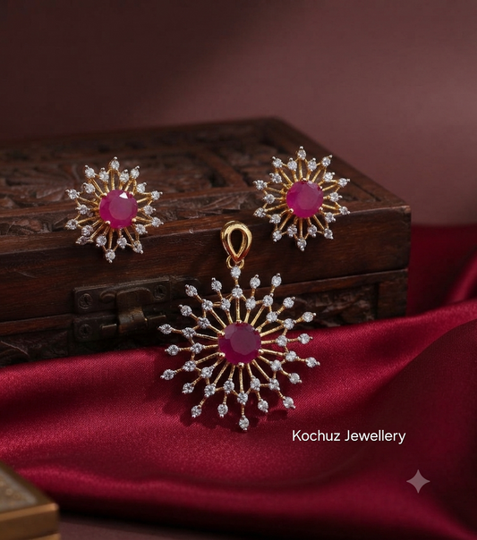 PEND1038 - AD Replica Pendent Set - Red