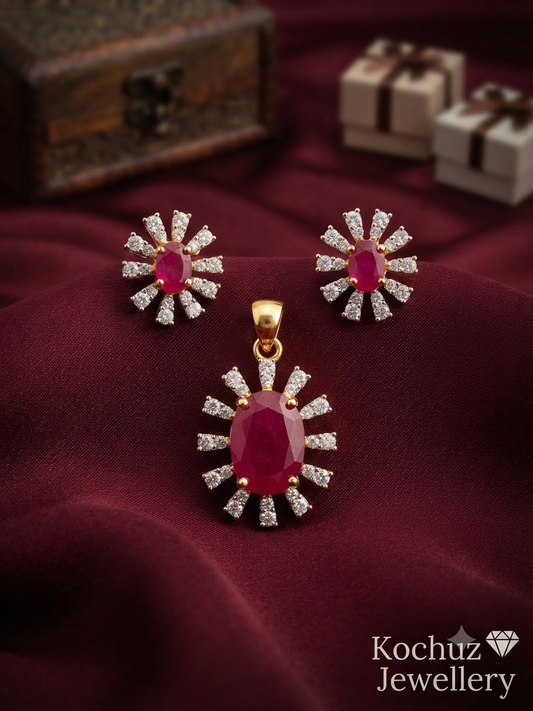 PEND1040 - AD Replica Pendent Set - Red