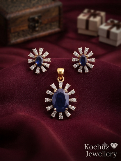 PEND1041 - AD Replica Pendent Set - Blue