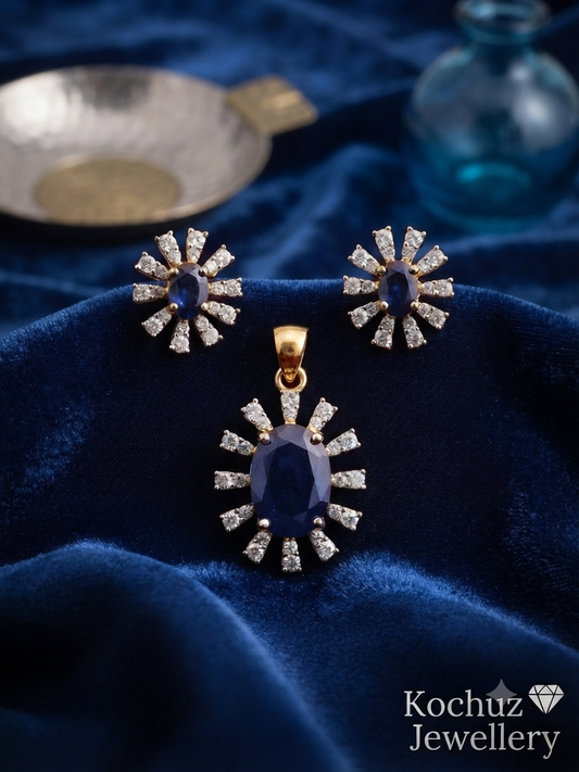 PEND1041 - AD Replica Pendent Set - Blue