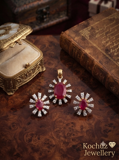 PEND1040 - AD Replica Pendent Set - Red